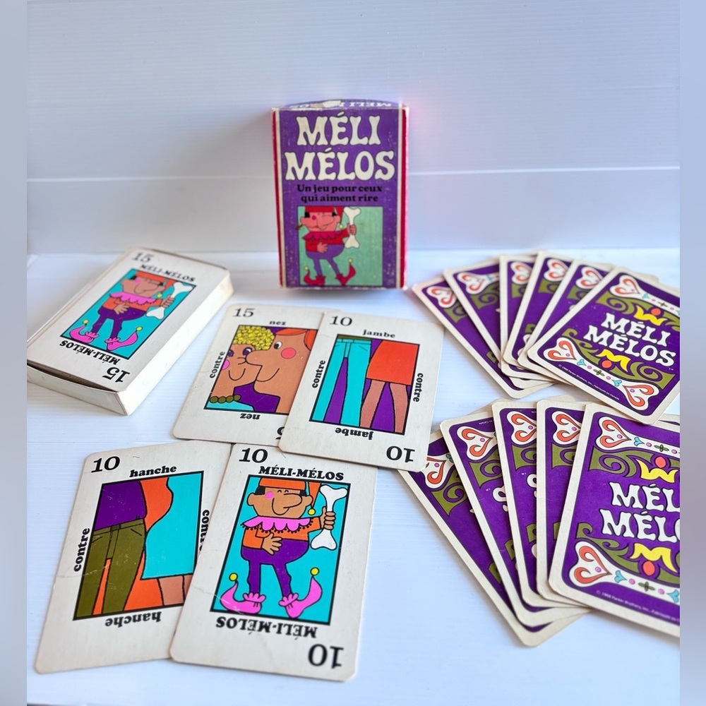 Vintage Méli Mélos Card Game 1968 with Box